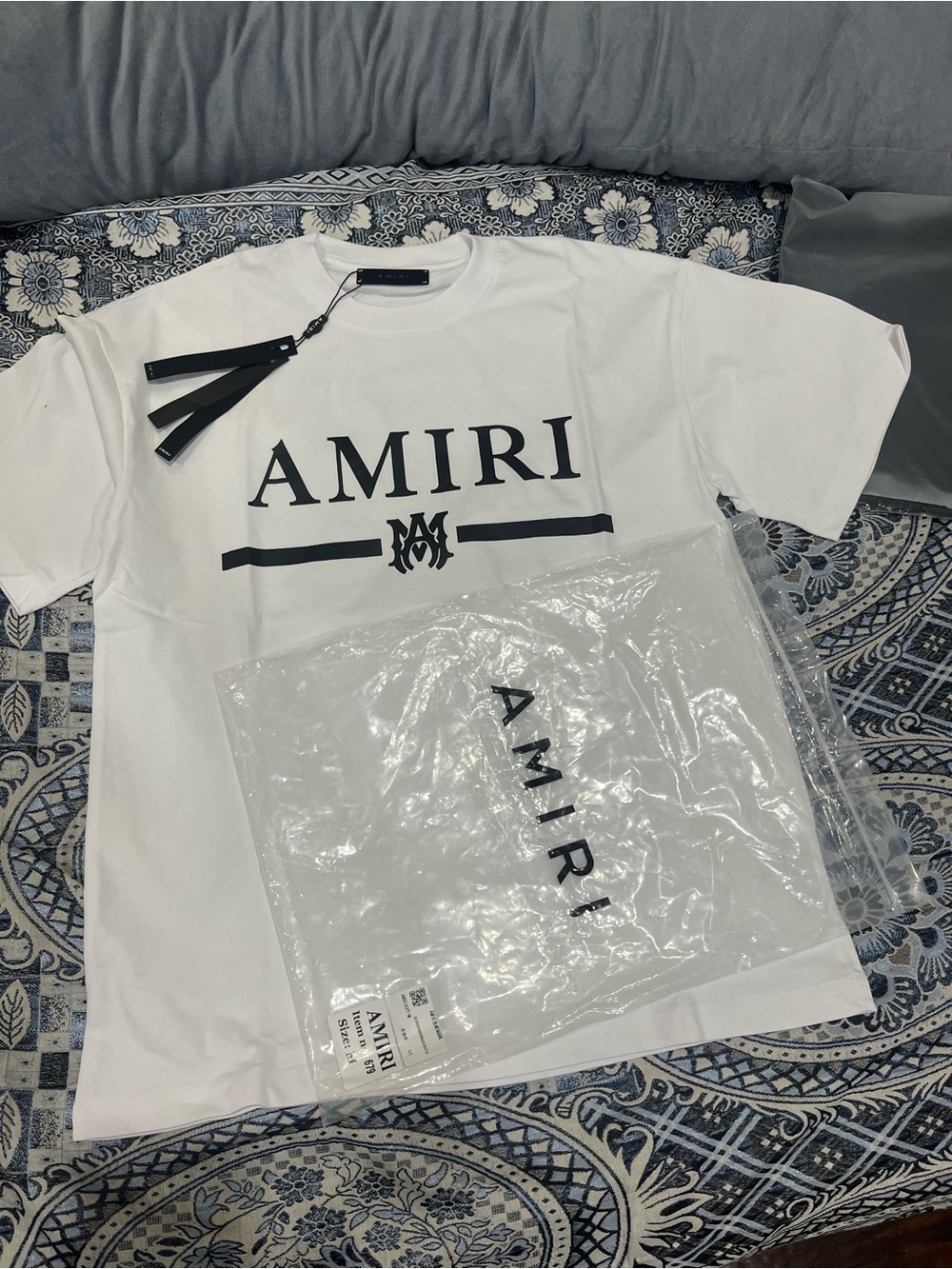 AMIRI White Short-Sleeve Logo Crew Tee